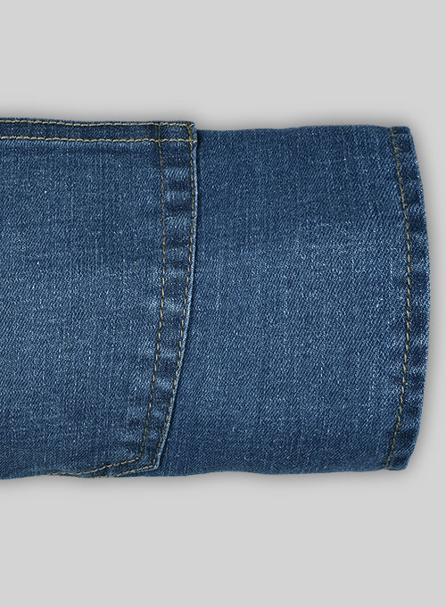 Jose Blue Stone Wash Stretch Jeans - Click Image to Close