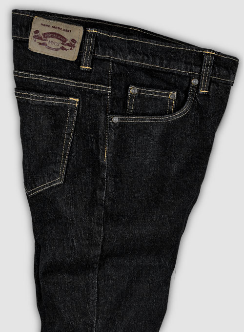 Kato Black Stretch Hard Wash Jeans