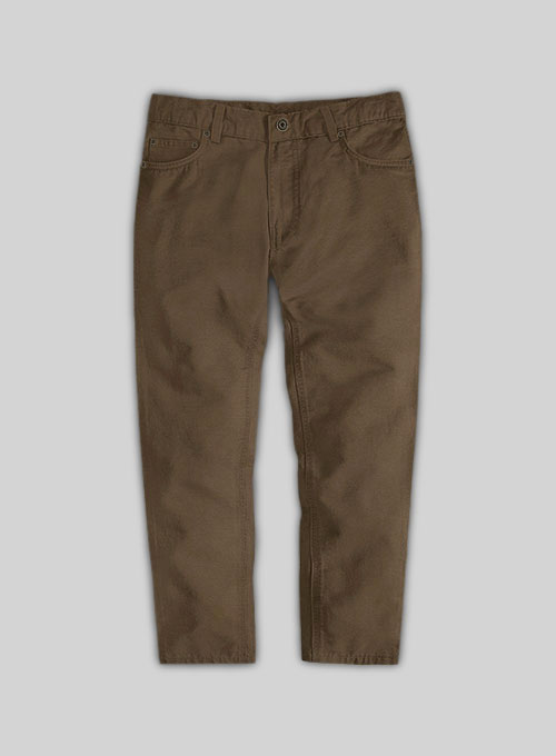 Kids Stretch Summer Weight Brown Chino Jeans