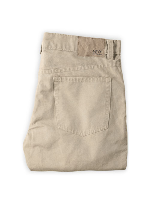 Kids Beige Super Cotton Stretch Chino Jeans