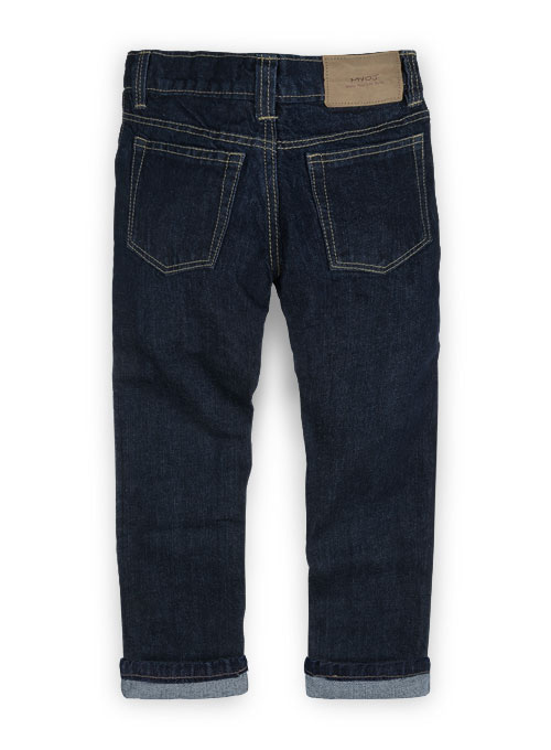 Kids Dark Blue Mid Weight Jeans - Click Image to Close