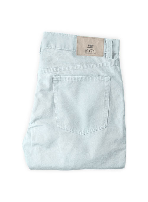Kids Stretch Summer Sky Blue Chino Jeans - Click Image to Close