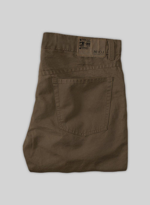 Kids Stretch Summer Brown Chino Jeans - Click Image to Close