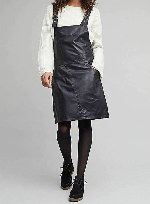 Leather Dungaree Dress #1
