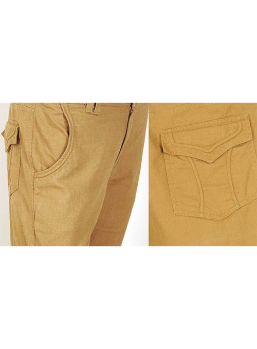 Linen Cargo Pants - #350