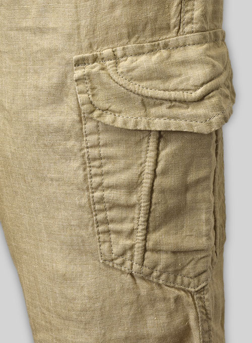 Linen Cargo Pants - #350