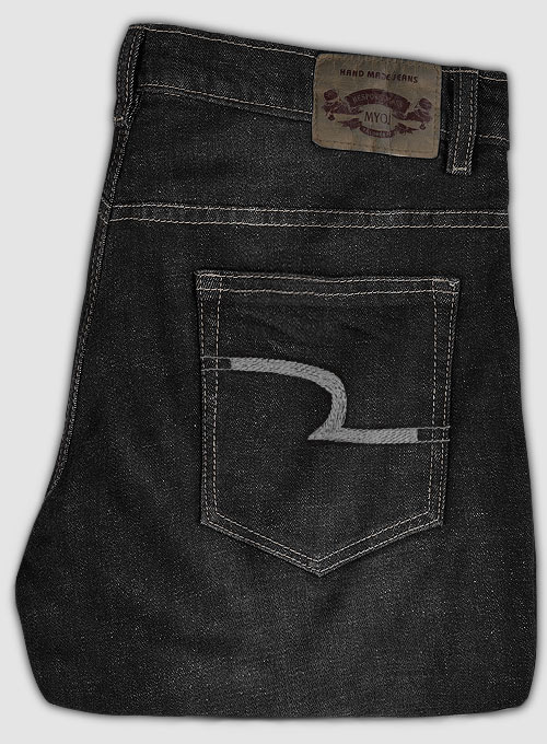 Logan Black Stretch Hard Wash Whisker Jeans - Look #576