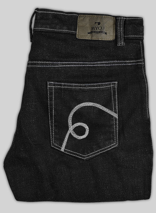 Logan Black Hard Wash Stretch Jeans - Look #559 - Click Image to Close