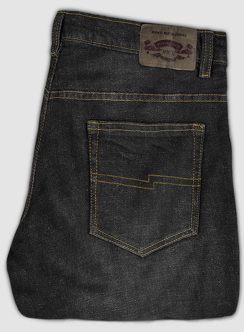 Logan Black Stretch Indigo Wash Whisker Jeans - Look #573