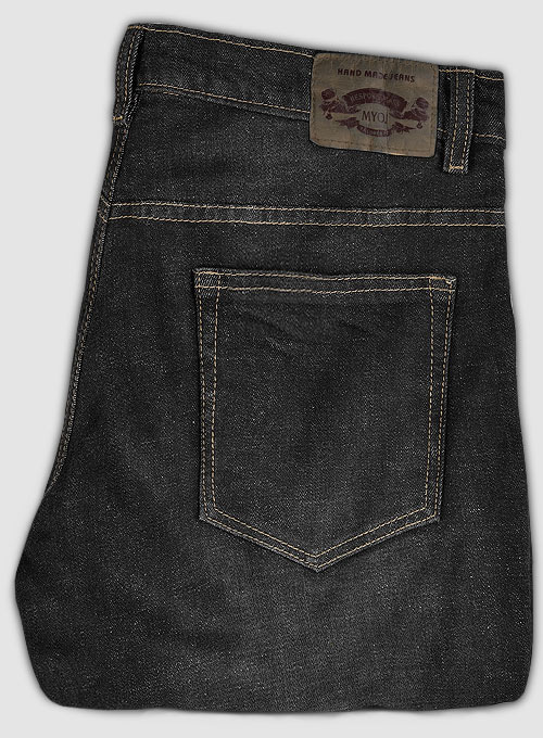 Logan Black Stretch Indigo Wash Whisker Jeans
