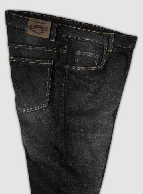 Logan Black Stretch Indigo Wash Whisker Jeans - Click Image to Close