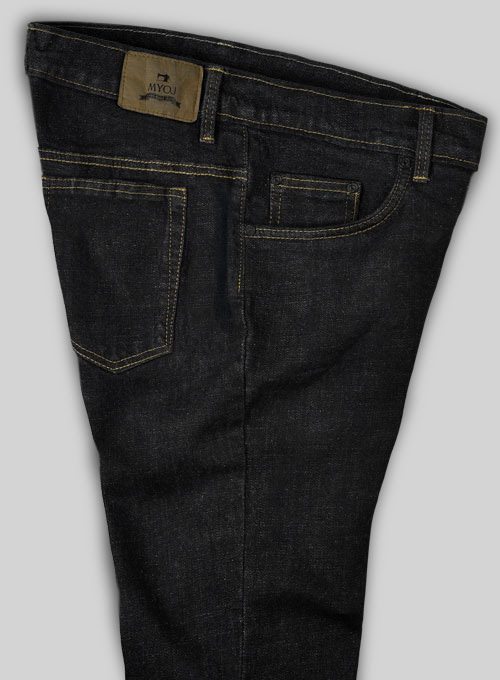 Logan Black Hard Wash Stretch Jeans - Click Image to Close