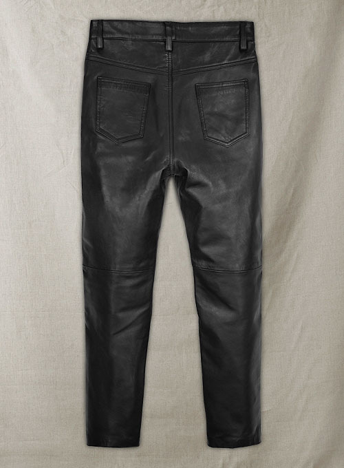 Leather Zipper Jeans - Style # 9 - Click Image to Close