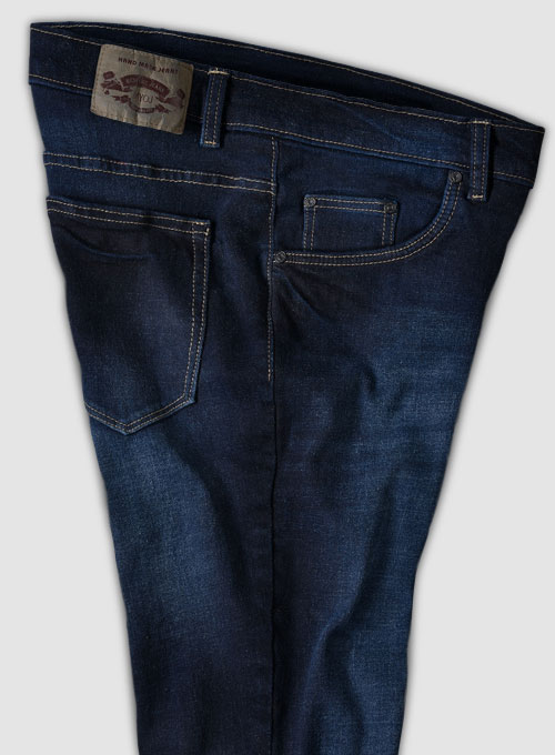 Marina Blue Stretch Hard Wash Whisker Jeans