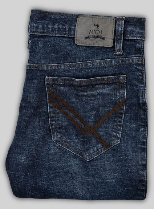 Marlin Blue Stretch Indigo Wash Whisker Jeans - Look # 494