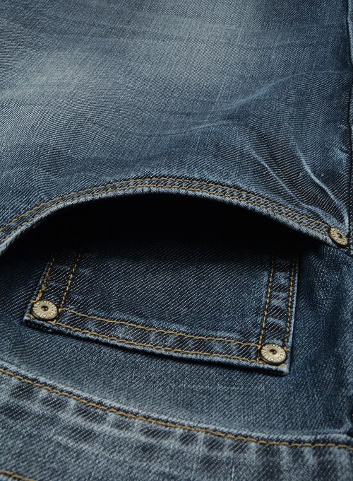 Melange Luxurious Deep Dark Blue Jeans - Stone Wash