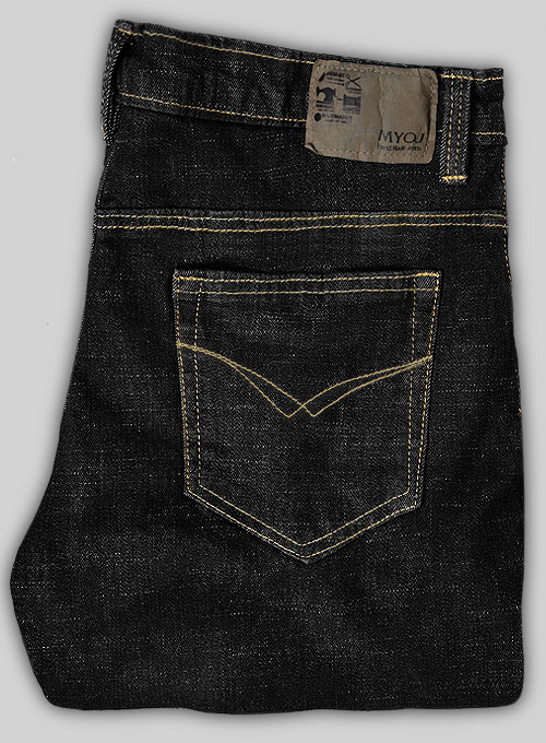 Miami Black Hard Wash Stretch Jeans - Look #444
