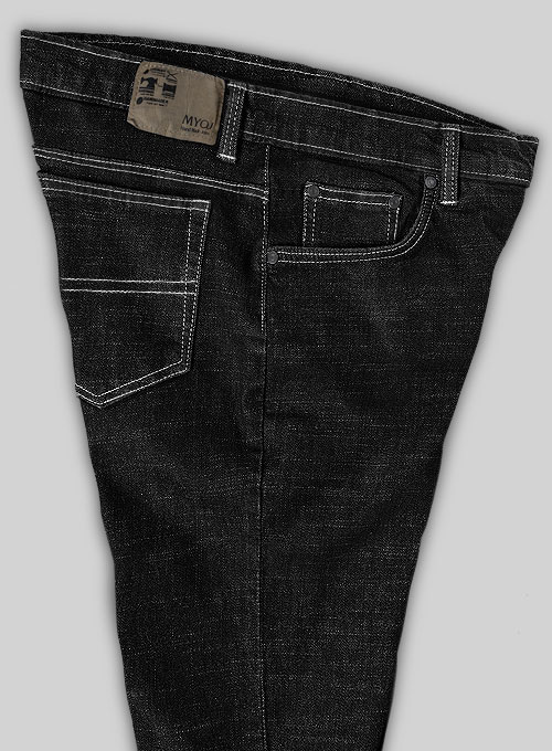 Miami Black Hard Wash Stretch Jeans - Look #446 - Click Image to Close
