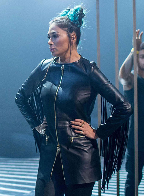 Nicole Scherzinger Leather Top - Click Image to Close