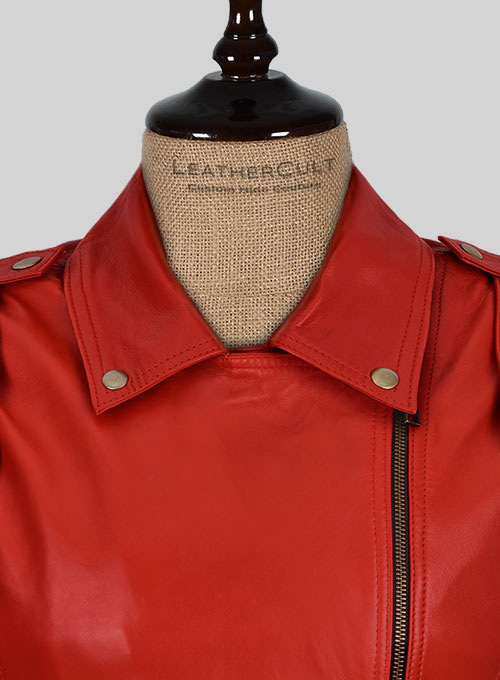 Red Motivated Biker Leather Dress #772 - Click Image to Close