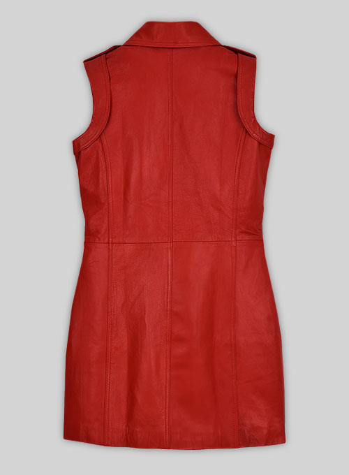 Red Motivated Biker Leather Dress #772 - Click Image to Close