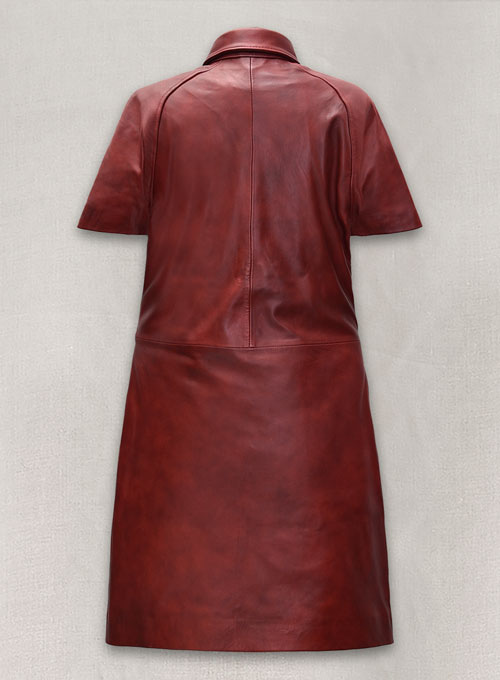 Renee Leather Shirt Dress - # 764