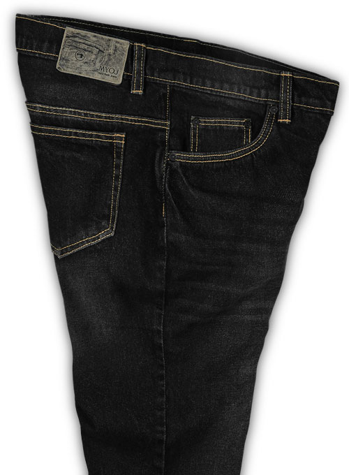 Rooster Black Hard Wash Whisker Jeans