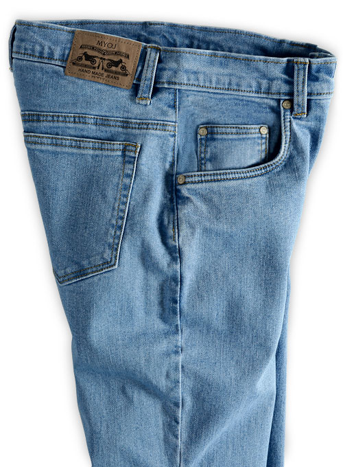 Rover Blue Stretch Jeans - Light Blue : Made To Measure Custom Jeans ...
