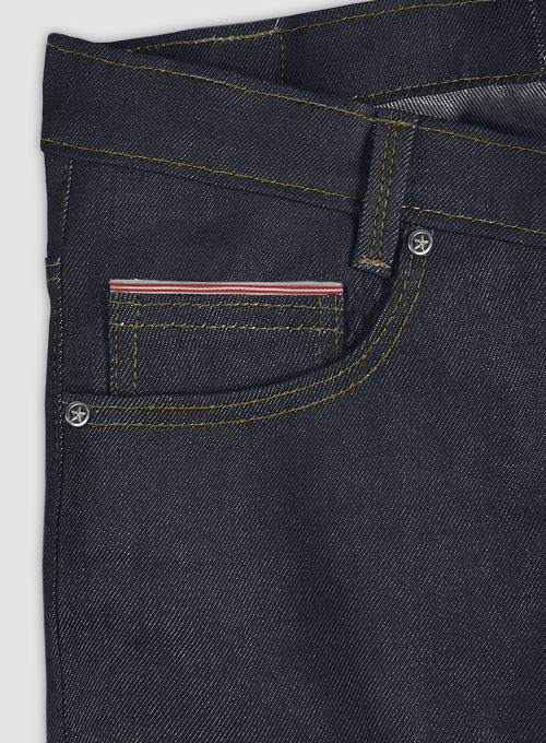 Selvedge Red White Denim Jeans - Raw Unwashed