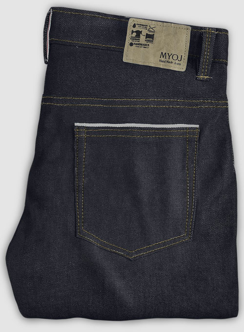 Selvedge White Denim Jeans - Raw Unwashed