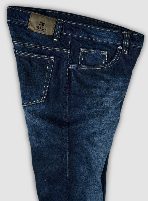 Skywalk Blue Hard Wash Whiskers Jeans : Made To Measure Custom Jeans ...