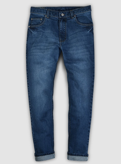 Slight Stretch Stone Wash Whisker Jeans : Made To Measure Custom