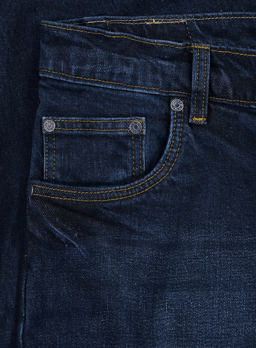 Slight Stretch Indigo Wash Whisker Jeans - Click Image to Close