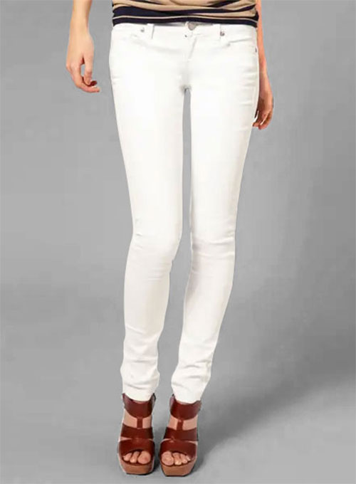 white stretch skinny jeans