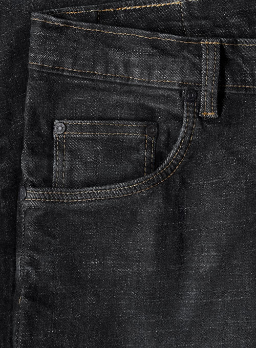 Texas Black Stretch Indigo Wash Whisker Jeans - Click Image to Close