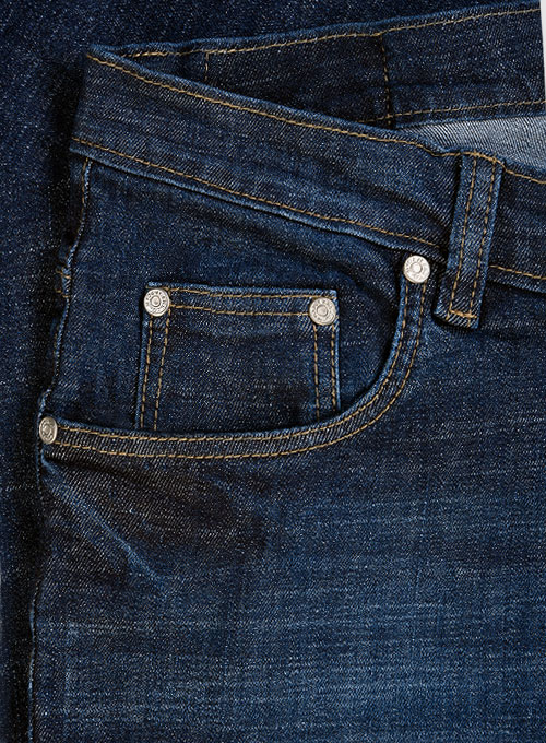 Logan Black Stretch Indigo Wash Whisker Jeans Premium Wash