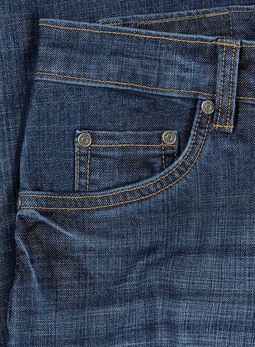 Texas Blue Stretch Indigo Wash Whisker Jeans - Click Image to Close