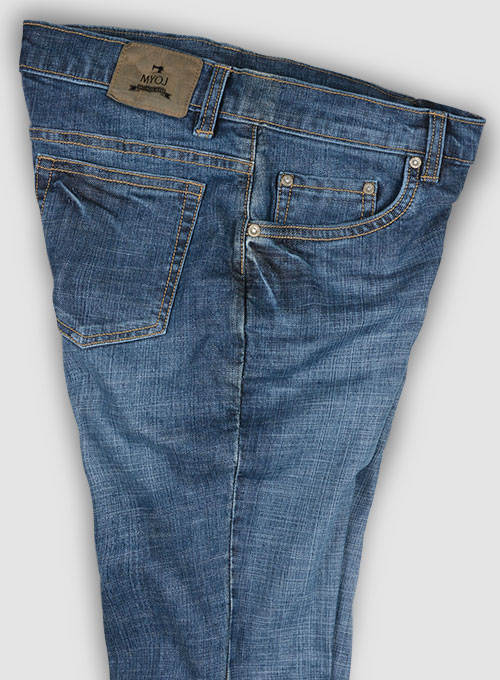 Texas Blue Stretch Stone Wash Whisker Jeans - Click Image to Close