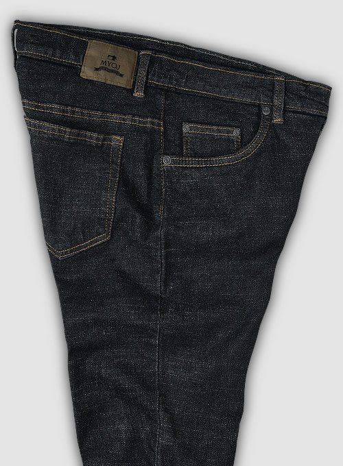 Texas Black Hard Wash Stretch Jeans - Click Image to Close