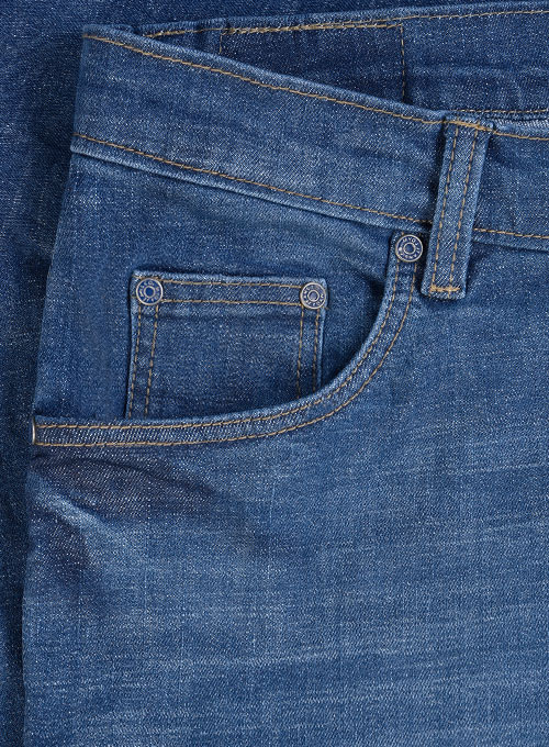 Texas Blue Stretch Stone Wash Whisker Jeans - Click Image to Close