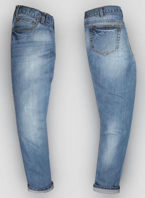 Thomas Blue Stone Wash Whisker Jeans