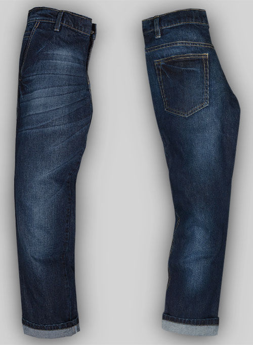 Thunder Blue Hard Wash Whisker Jeans - Look #501