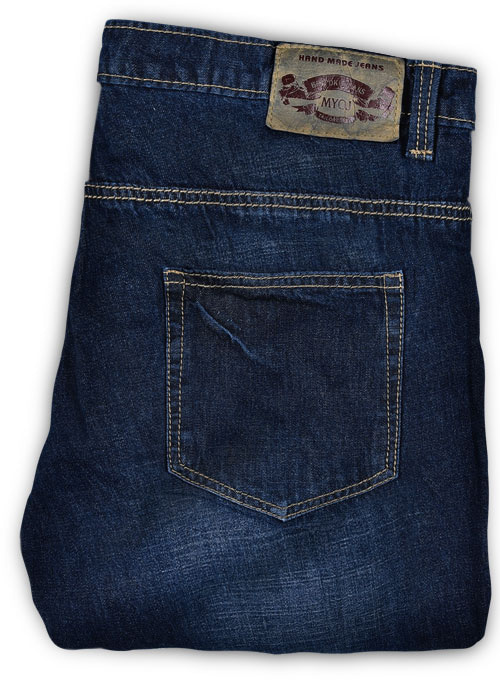 Travellers Blue Hard Wash Whisker Jeans : Made To Measure Custom Jeans ...