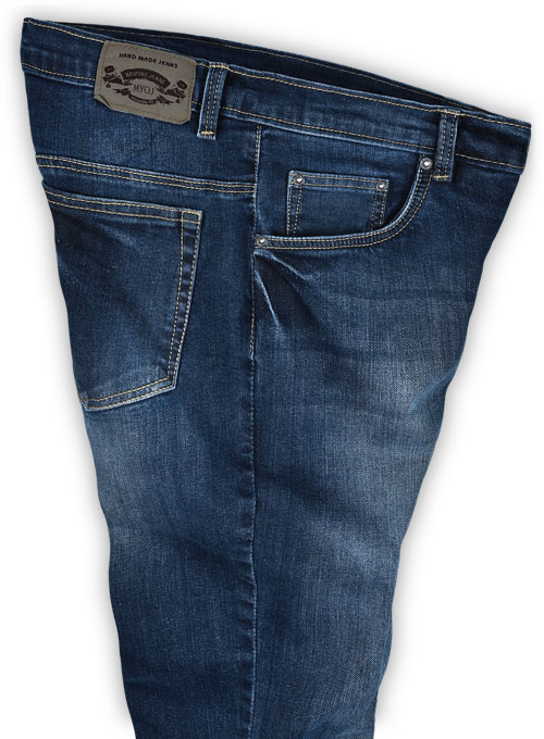 Victor Blue Indigo Wash Whisker Stretch Jeans