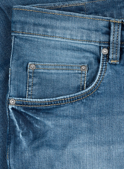 Victor Blue Stone Wash Whisker Stretch Jeans