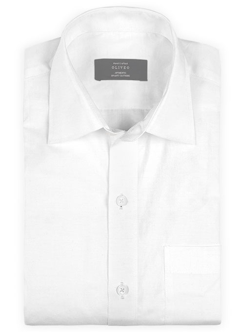 White Cotton Shirt - Full Sleeves