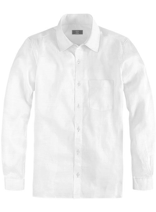White Cotton Shirt - Full Sleeves