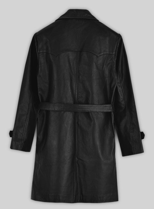 1970's Leather Trench Coat