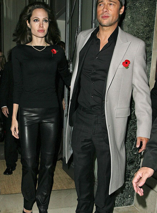 Angelina Jolie Leather Leggings - Click Image to Close