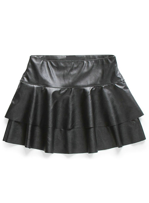 Baseball Flare Leather Skirt - # 482 : Made To Measure Custom